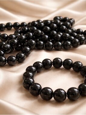 Classic Black Beaded Bracelet - Women Jewelry